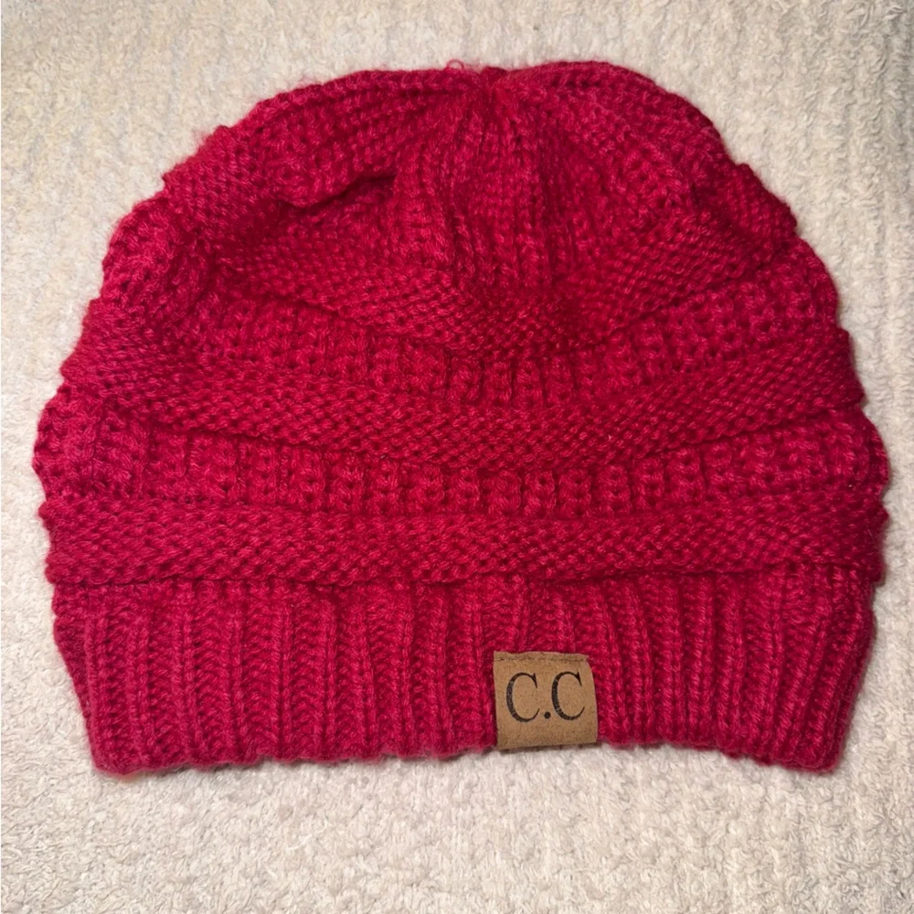C.C Ribbed Kit Solid Color Beanie - Picture 3 of 5